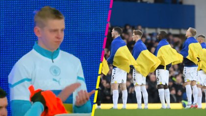 Las lágrimas de Zinchenko tras los emotivos gestos de apoya Ucrania en el Everton vs Manchester City