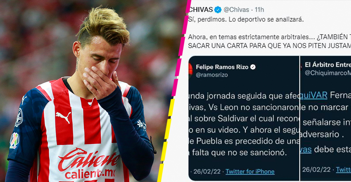 ¡Polémica! Chivas se queja en redes sociales sobre fallos arbitrales tras derrota ante Puebla