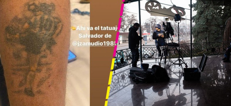 "Nos rescató la mano de Dios": Periodistas fueron liberados en Ucrania gracias a un tatuaje de Diego Maradona