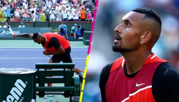 La justificación de Nick Kyrgios tras lanzar la raqueta que casi le pega a un recogepelotas: "Los accidentes pasan"