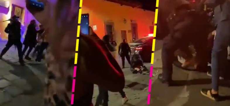 Policías arrastran y patean a mujeres en San Miguel de Allende