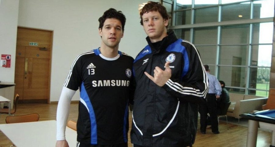 Ricardo Prasel con el Chelsea