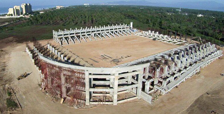 Estadio abandonado en Acapulco