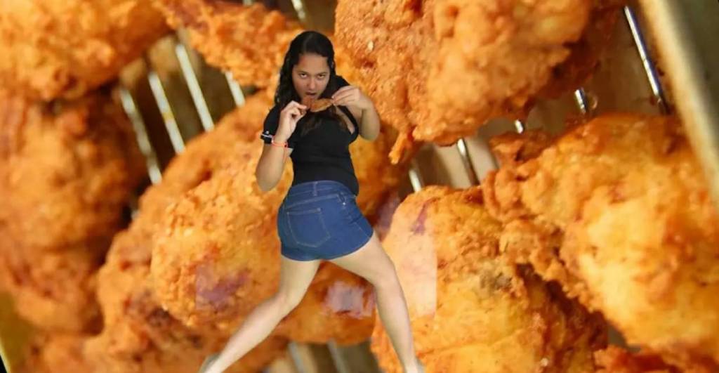 Chica del pollo frito