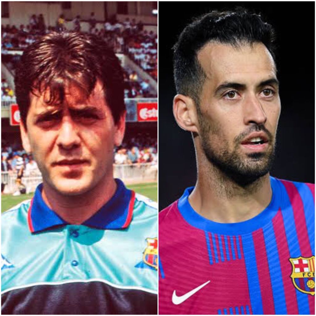 Carlos y Sergio Busquets en el Barcelona