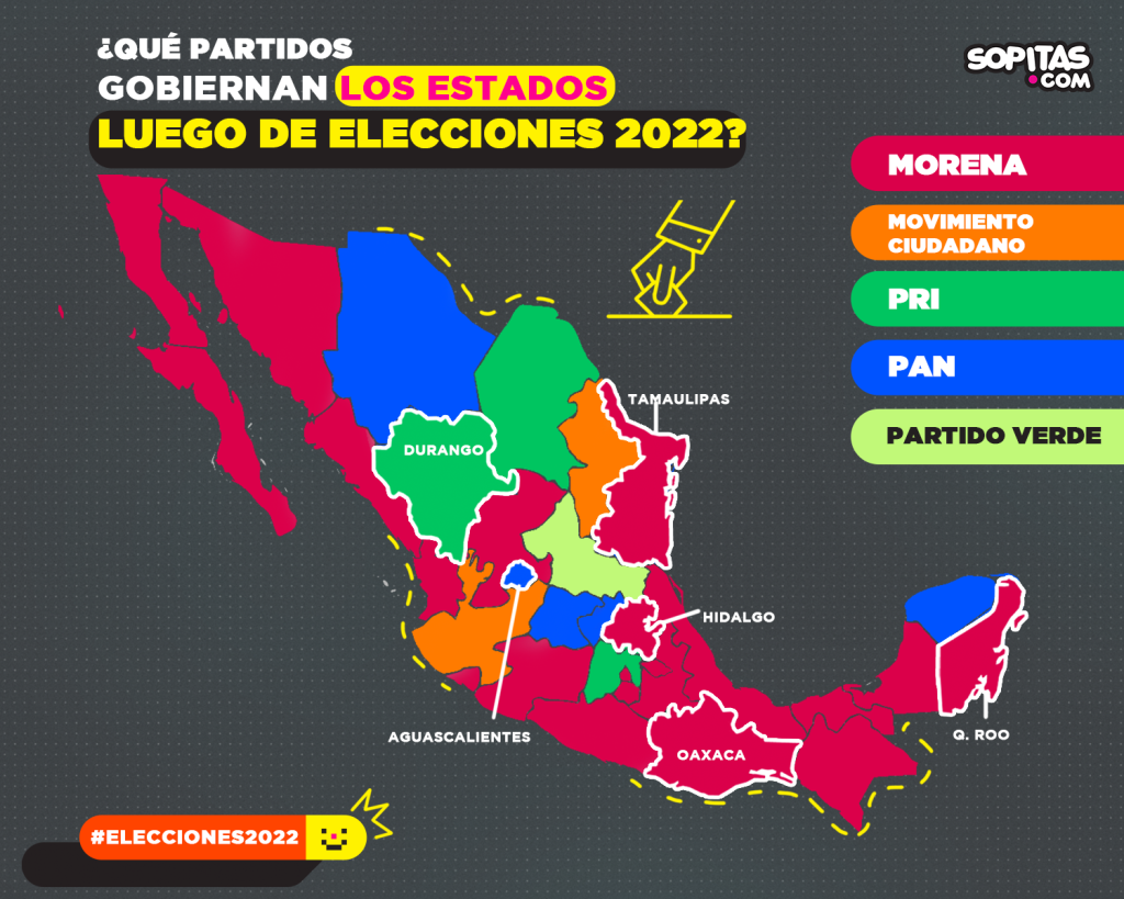 ¿todo Guinda Así Quedó El Mapa Político Tras Las Elecciones En México 2022emk 3662