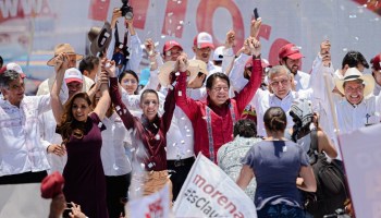 TORREÓN, COAHUILA, 26JUNIO2022.- Integrantes de Morena entre aspirantes a la presidencia de la República como: Claudia Sheinbaum, Adán Augusto López y Ricardo Morenal, así como gobernadores electos como: Mara Lezama y Américo Villarreal Anaya se dieron cita a una asamblea informativa, en la que se hicieron presentes los aspirantes a la gubernatura de este estado Armando Guadiana y Ricardo Mejía Berdeja. También estuvieron los dirigentes Mario Delgado y Citlalli Hernández.