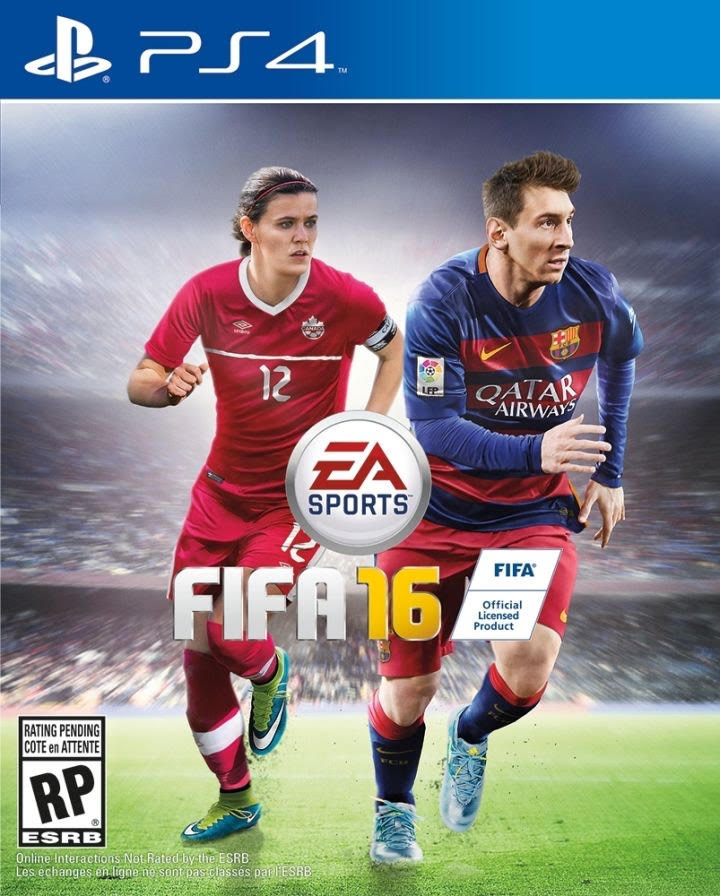 Christine Sinclair portada de 'FIFA 16'