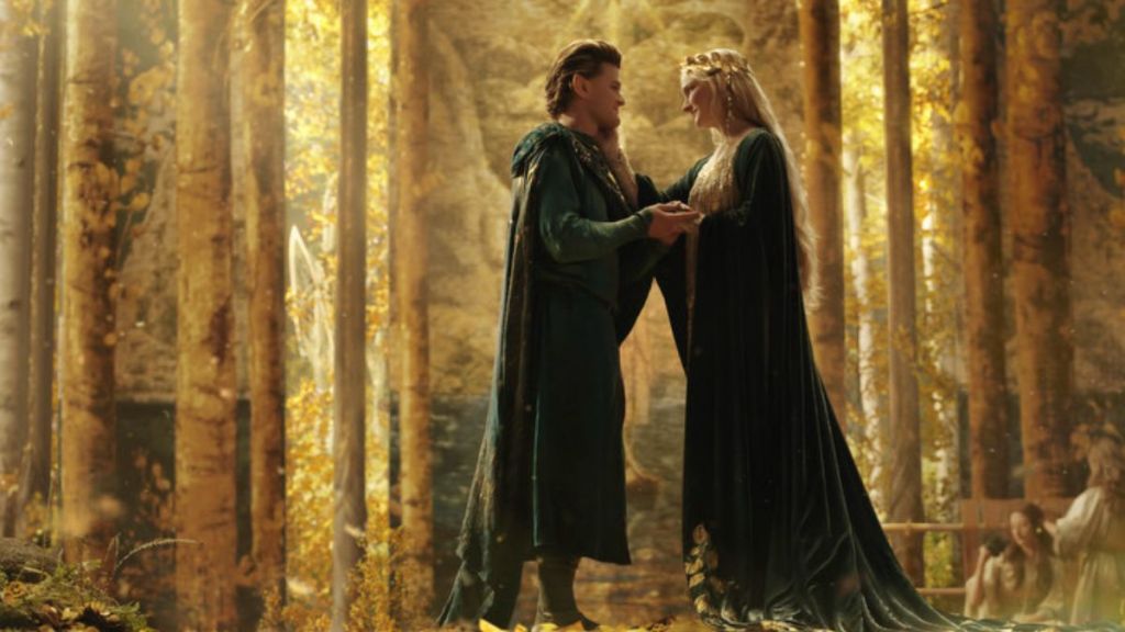 Elrond y Galadriel en 'El señor de los anillos: Los anillos de poder'