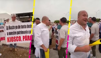 Enrique Alfaro se pelea con manifestantes en Sayula