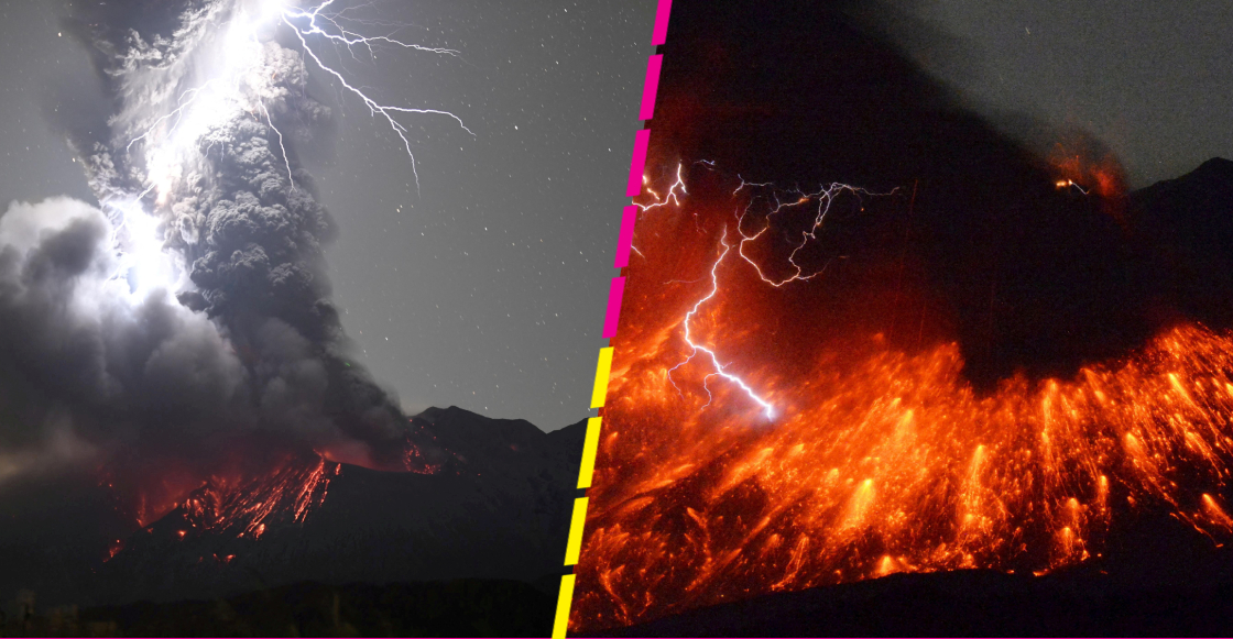 Imágenes de la erupción del volcán Sakurajima en Japón