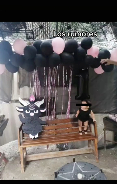 Le hacen una fiesta de cumpleaños 'satánica' a una bebé y se hizo viral