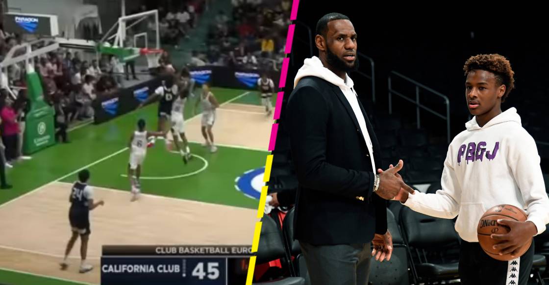 ¡De tal palo, tal astilla! Checa la espectacular clavada de Bronny, el hijo de LeBron James