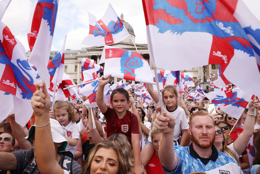 Festejos de Inglaterra en Trafalgar Square por la Euro 2022