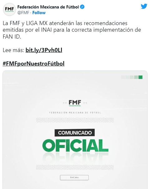 FMF y Liga MX descartan usar reconocimiento facial en el FAN ID