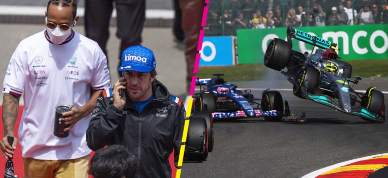 "Ahora sé qué piensa de mí": La respuesta de Hamilton a Alonso tras su accidente en Bélgica