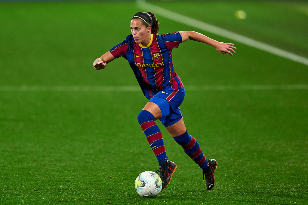 Andrea Falcón con Barcelona