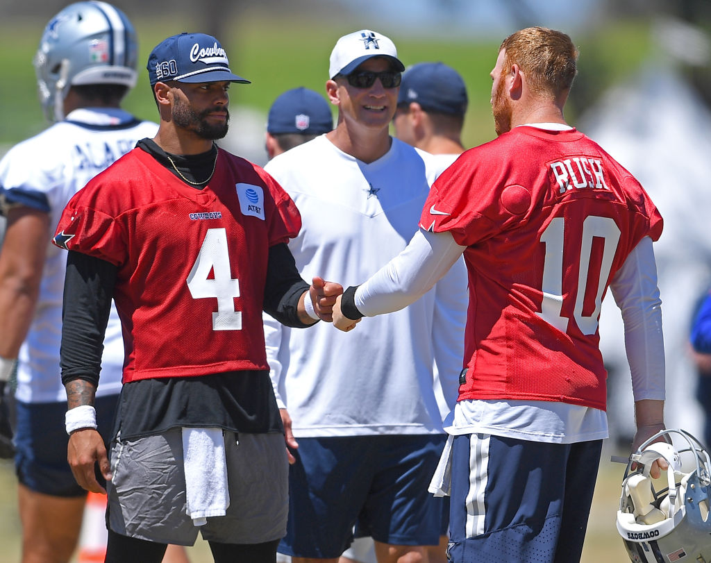 Dak Prescott y Cooper Rush con Cowboys