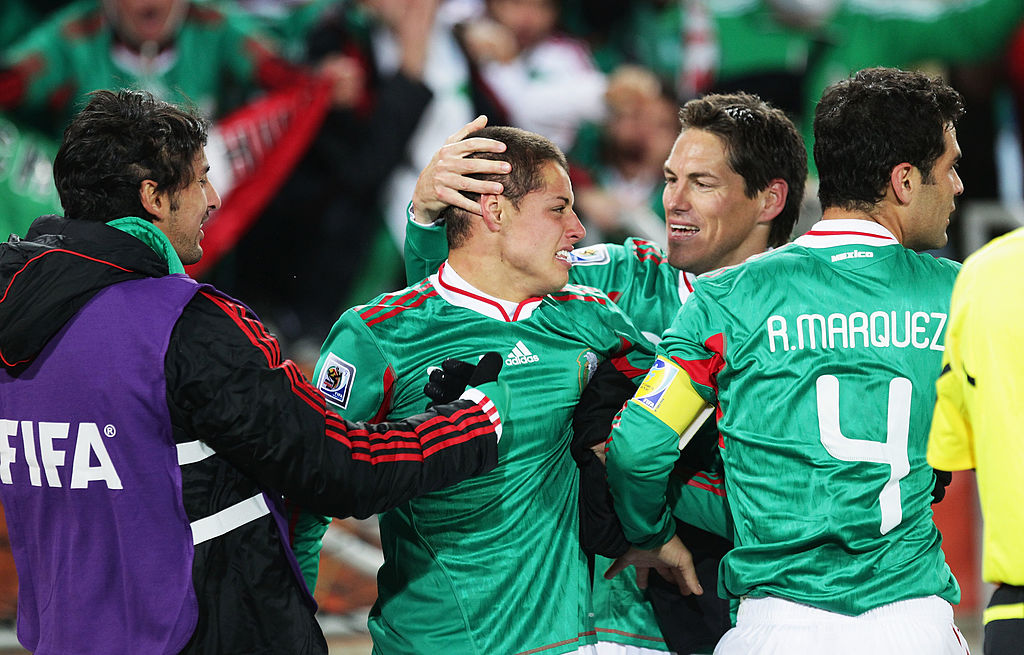 Javier Hernández en el Mundial de Sudáfrica 2010