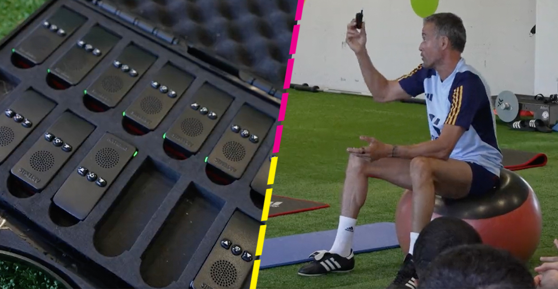 Luis Enrique implementó la tecnología en los entrenamientos de España con walkie-talkies