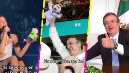 Ebrard presume que él lanzó peluche del Dr. Simi a Dua Lipa en Monterrey