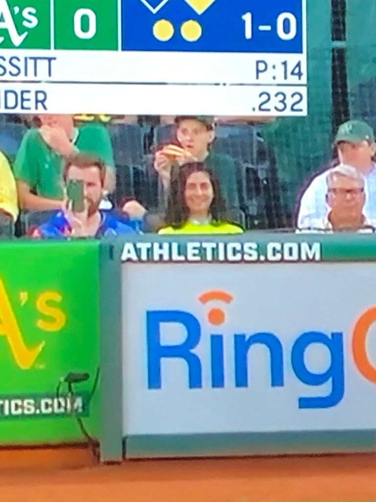 Fans promocionando 'Smile' en la MLB