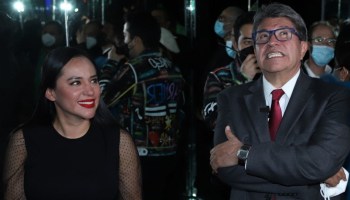 Sandra Cuevas y Ricardo Monreal