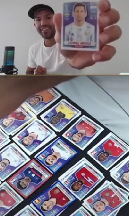 La emoción del ‘Kun’ Agüero por la estampa de Messi para el álbum Panini de Qatar 2022