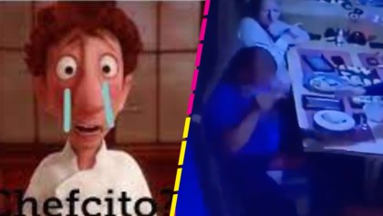 ¿Chefcito? Captan el momento en el que una rata cae sobre un cliente en un restaurante