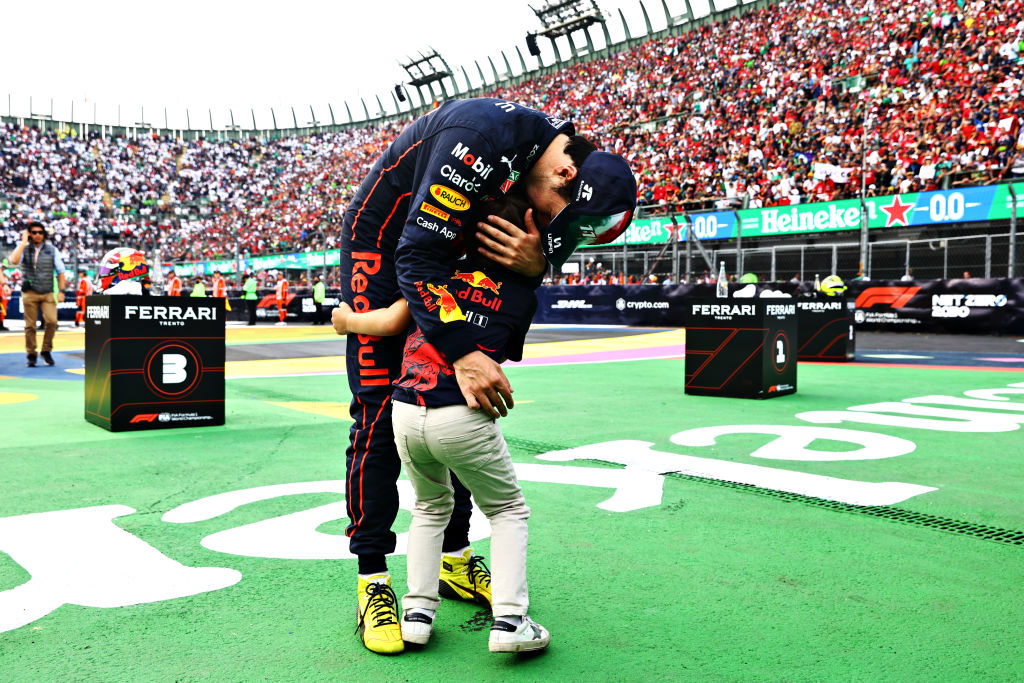 El podio de Checo Pérez en el Gran premio de México