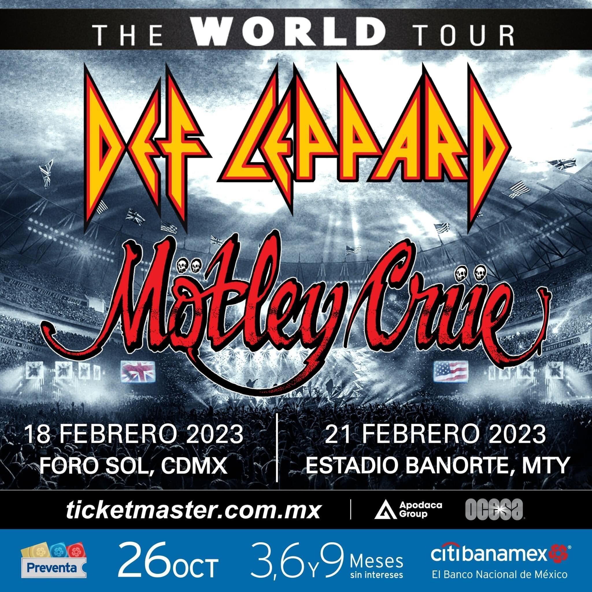 Mötley Crüe y Def Leppard vendrán a México en el 2023 y acá les contamos los detalles Lado mx