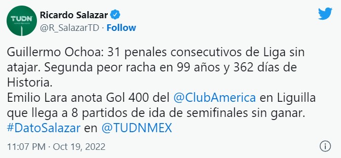 ¿Cuándo fue la última vez que Guillermo Ochoa atajó un penal (sin ser tanda de penales)?