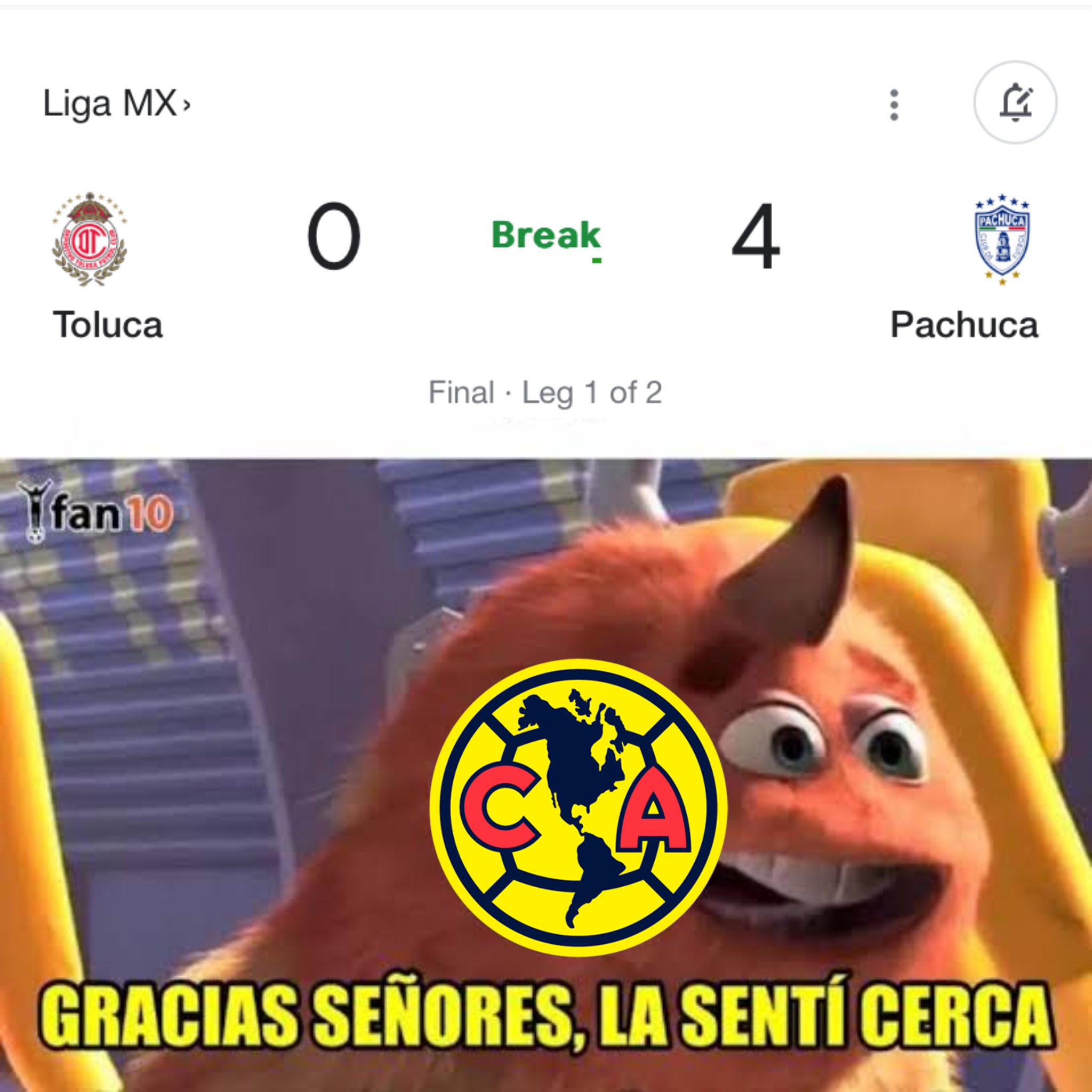 Pachuca Y Los Memes Golean Al Toluca En La Final De Ida De La Liga Mx