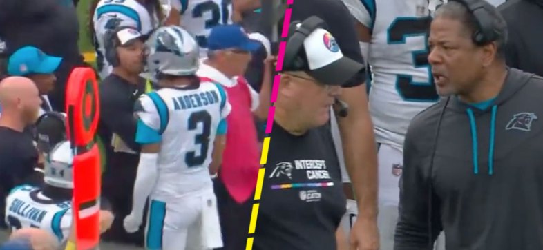 Robbie Anderson fue expulsado por su propio coach en el Rams vs Panthers