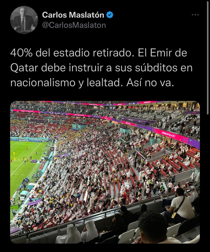 Abandono de la afición en Qatar 2022