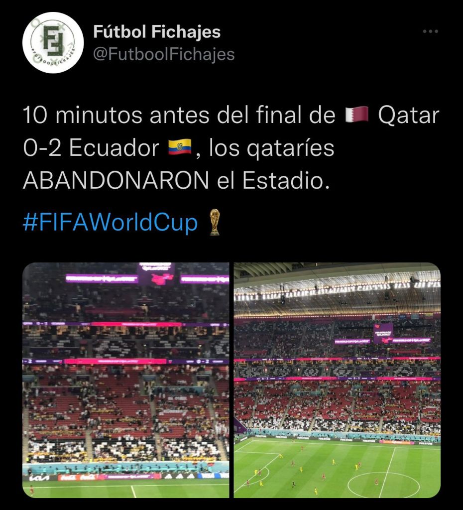 Abandono de la afición en Qatar 2022