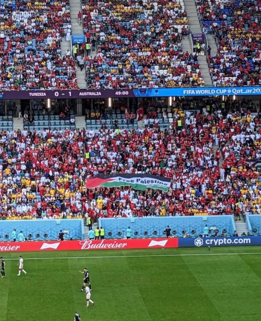 Bandera Palestina en el Mundial de Qatar