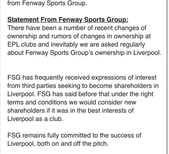 Liverpool venta FSG