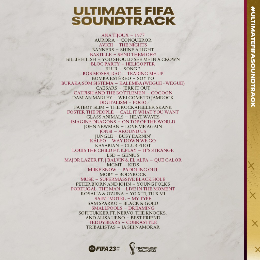 ¡Puro rolón! Este es el espectacular soundtrack de 'FIFA 23' para Qatar 2022