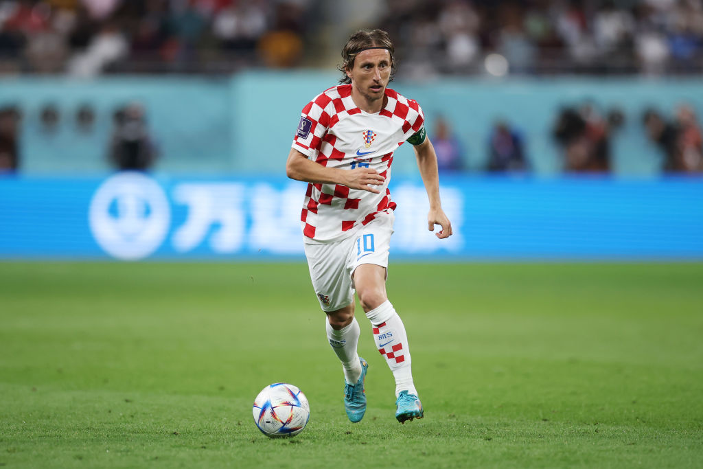 Luca Modric en el Croacia vs Canadá de Qatar 2022