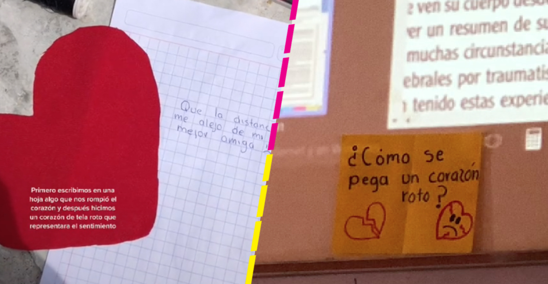 Apúntenle: Maestra le enseña a sus alumnos cómo curar un corazón roto