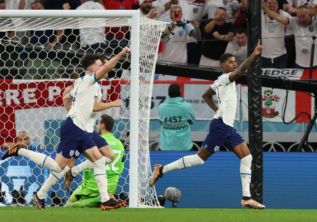 Marcus Rashford con Inglaterra en Qatar 2022