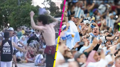 Así se festejaron los aficionados argentinos el golazo de Messi ante México