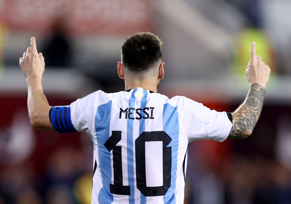 Messi con la Selección de Argentina