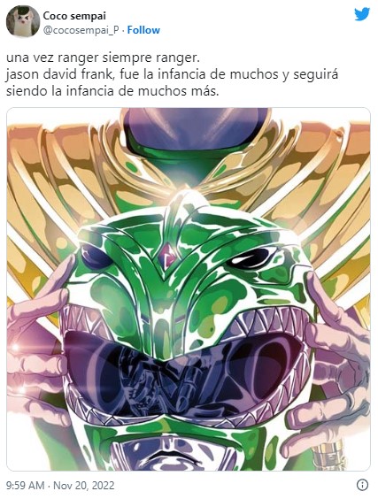 Murió Jason David Frank, ‘Tommy’ de los Power Rangers