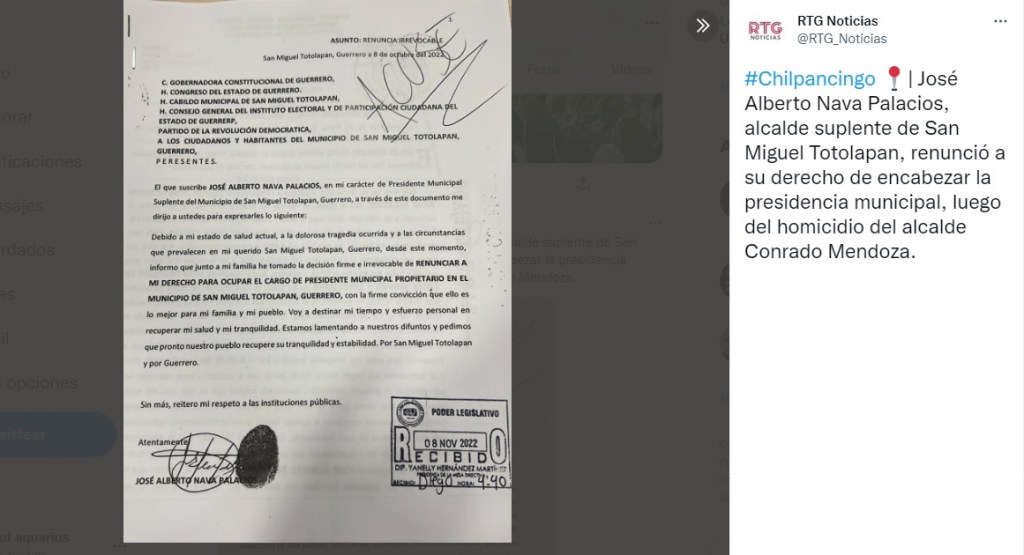 renuncia alcalde totolapan