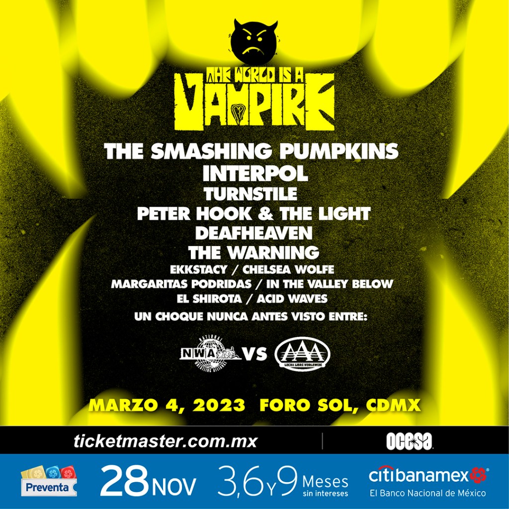 Smashing Pumpkins regresa a la CDMX con un festival junto a Interpol