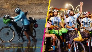 Todo a pedal: Los fans que recorrieron 10 mil kilómetros en bicicleta para apoyar a Argentina en Qatar 2022