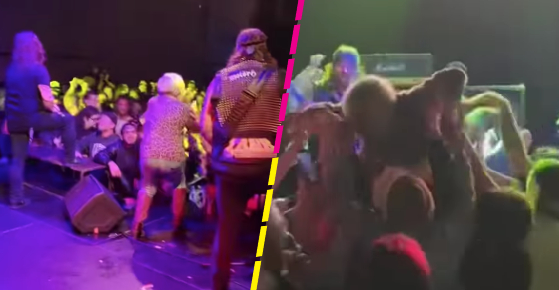 Abuelita se lanza al público en un concierto de metal y tienen que ver este momentazo