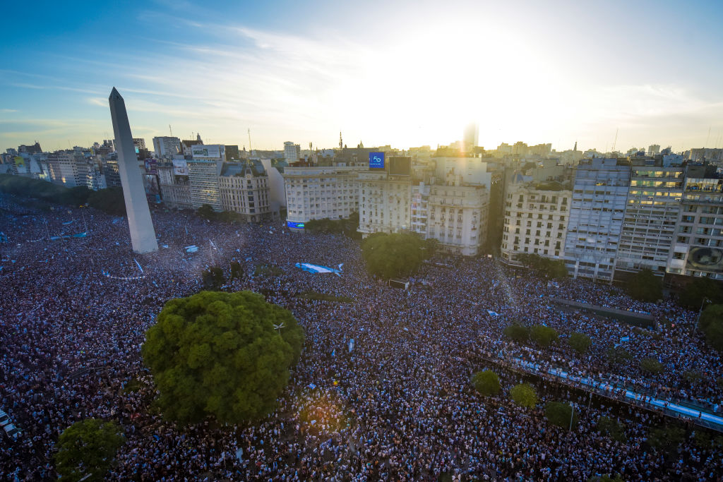 Obelisco festejos Selección Argentina